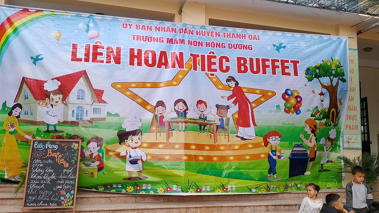 ❤️  ĐẠI TIỆC BUFFET THÁNG 12 CỦA CÁC BÉ MẦM NON HỒNG DƯƠNG  ❤️